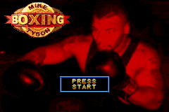 Mike Tyson Boxing title screen for GameBoy Advance